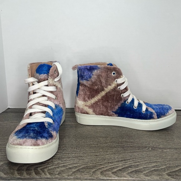 Elysian Ankara Silk Velvet Hi-top sneakers. EUR 38. Women’s 7.5. NWT. See pic - Picture 2 of 15